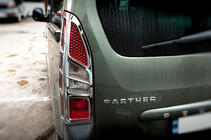 Citroen Berlingo 2008-2018 Chrome Tail Light Covers Corner Type (2pcs, Plastic) photo 2