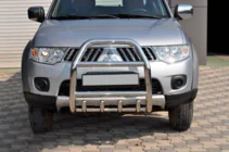 Mitsubishi Pajero Sport 2008-2015 Front Bull Bar QT007 (Stainless Steel) photo 1