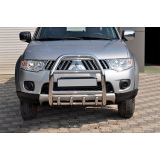 Front Bull Bar QT007 (Stainless Steel) Mitsubishi Pajero Sport 2008-2015 photo 1
