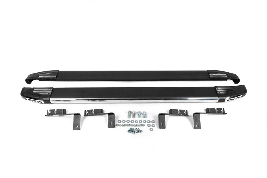 Peugeot Bipper 2008-2017 Side Steps Omsa Black (2 pcs, aluminum) Image