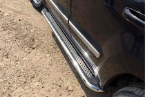 Jeep Grand Cherokee WK 2004-2010 Side Steps Maydos V2 (2 pcs, stainless steel) photo 1