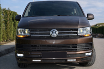 Volkswagen T6 2015-2024 Front Bumper Lip Sport 2-LED 2015-2018 (primed for painting) photo 2