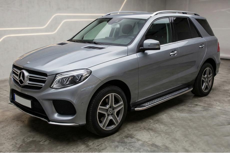 Mercedes GLE/ML class W166 2011-2018 Side Steps Maydos V2 (2 pcs, stainless steel) Image