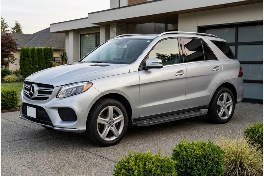 Mercedes GLE/ML class W166 2011-2018 Side Steps Allmond Black (2 pcs, Aluminum) Image