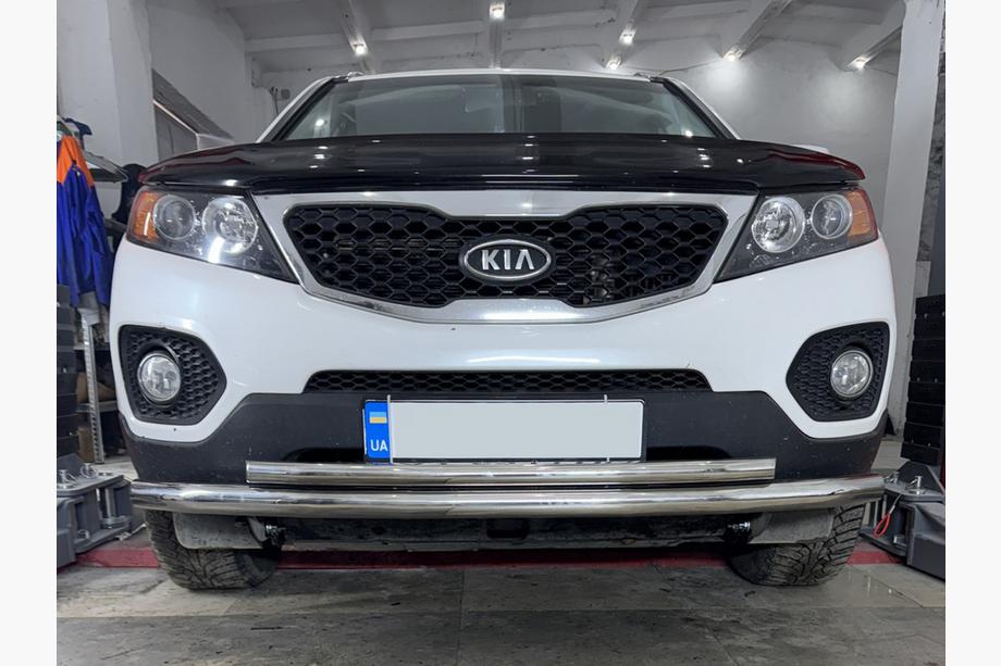 Kia Sorento II XM 2009-2014 Front lower bull bar stainless steel Image