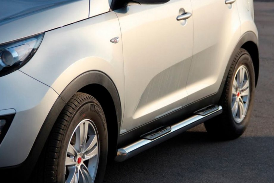 Kia Sportage 2010-2015 Side Pipes (2 pcs, Stainless Steel) Image