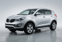 Kia Sportage 2010-2015 Side Steps Allmond Grey (2 pcs, Aluminum) photo 1