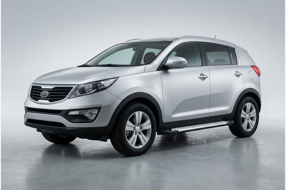 Kia Sportage 2010-2015 Side Steps Allmond Grey (2 pcs, Aluminum) Image