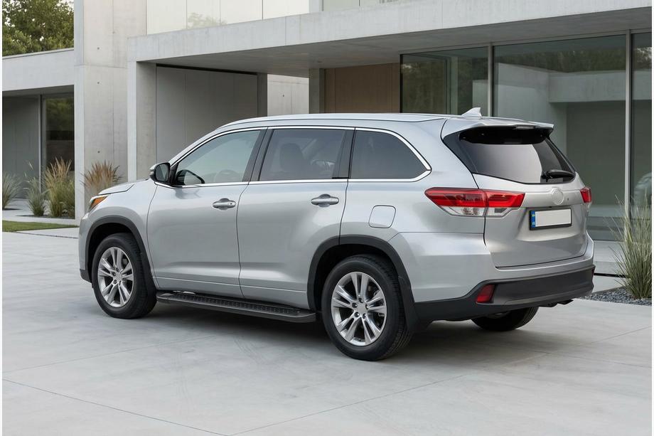 Toyota Highlander 2013-2019 Side Steps Allmond Black (2 pcs, Aluminum) Image