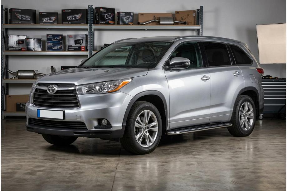 Toyota Highlander 2013-2019 Side Steps Maydos V1 (2 pcs, Aluminum & Stainless Steel) Image