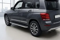 Mercedes GLK class X204 2008-2015 Side Steps Maydos V1 (2 pcs, Aluminum & Stainless Steel) photo 1