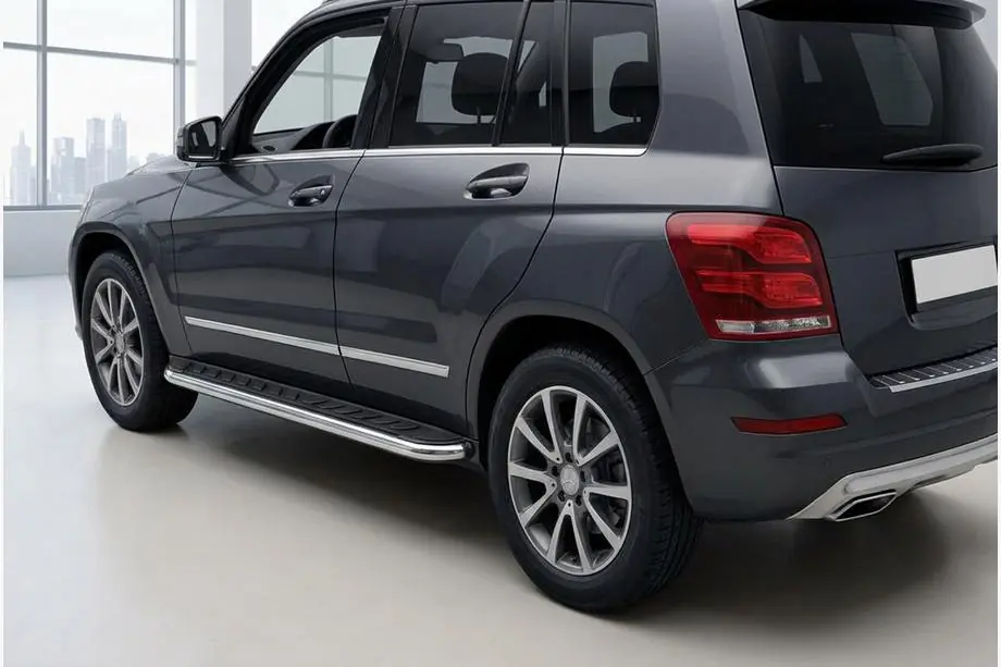 Mercedes GLK class X204 2008-2015 Side Steps Maydos V1 (2 pcs, Aluminum & Stainless Steel) Image