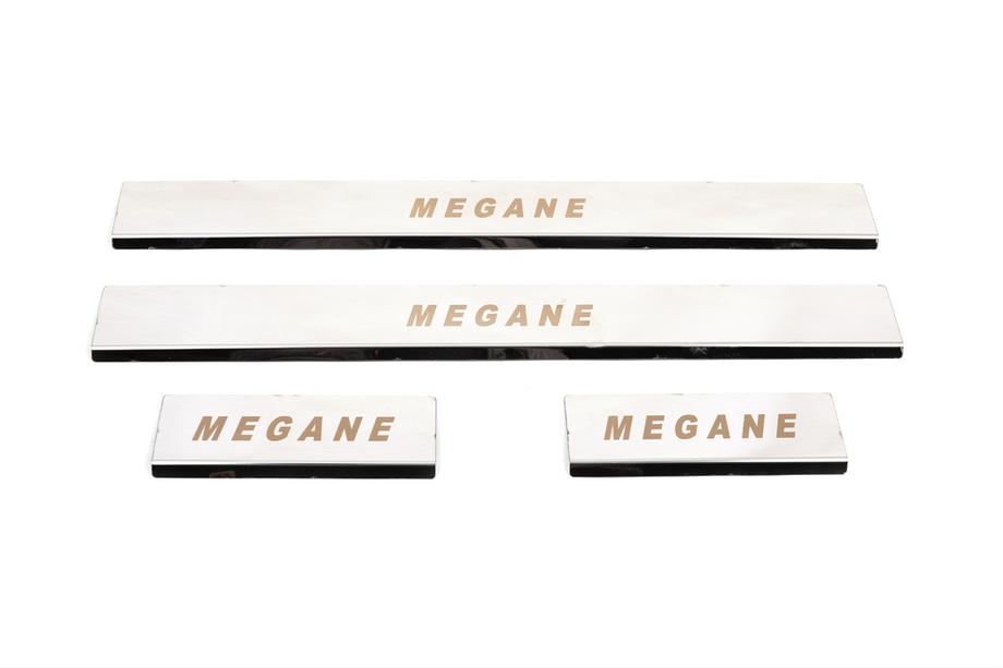 Renault Megane III 2009-2016 Carmos Door Sill Protectors (4 pcs, Stainless Steel) Photo 1