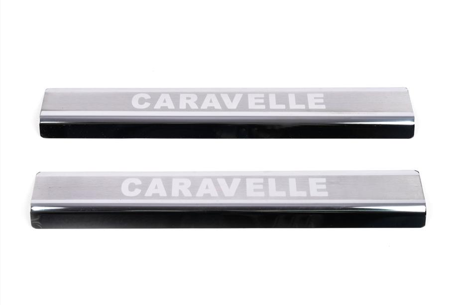 Volkswagen T5 Caravelle 2004-2010 VIP Door Sill Protectors (2 pcs, Stainless Steel) Photo 2