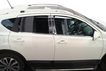 Nissan Qashqai 2010-2014 Chrome Door Pillar Covers (4 pcs, Stainless Steel) +2, OmsaLine - Italian Stainless Steel photo 2