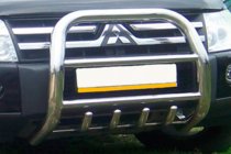 Mitsubishi Pajero Wagon IV 2006-2021 Bull Bar QT011 (Stainless Steel) photo 3