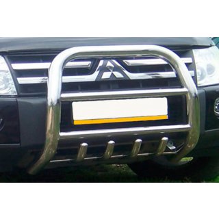 Bull Bar QT011 (Stainless Steel) Mitsubishi Pajero Wagon IV 2006-2021 photo 3