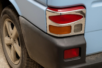 Volkswagen T4 Transporter 1990-2003 Tail Light Covers (2 pcs, Stainless Steel) OmsaLine - Italian Stainless Steel photo 1