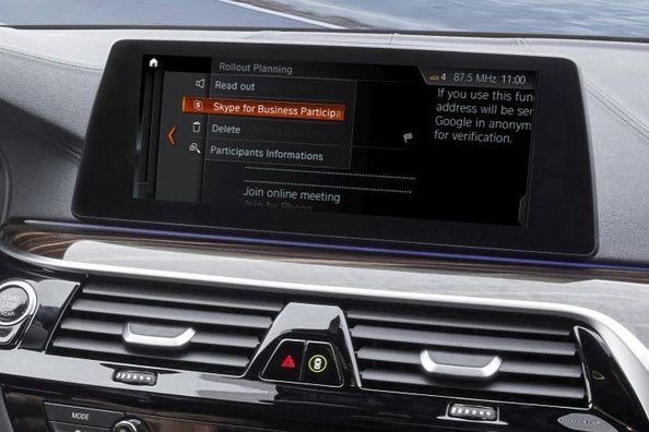 BMW cars will receive a package of Skype for Business