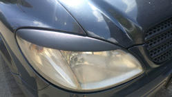 Mercedes Vito W639 2004-2014 Headlight eyebrows straight (2004-2010, 2 pcs, plastic) Black Matte photo 4