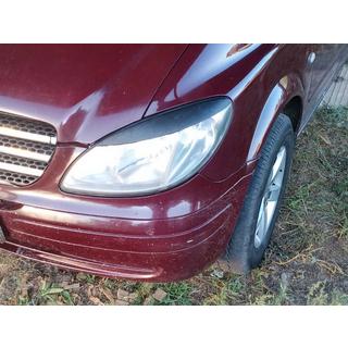 Headlight eyebrows straight (2004-2010, 2 pcs, plastic) Mercedes Vito W639 2004-2014 photo 2