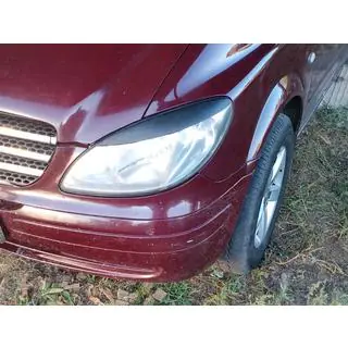 Headlight eyebrows straight (2004-2010, 2 pcs, plastic) photo 2