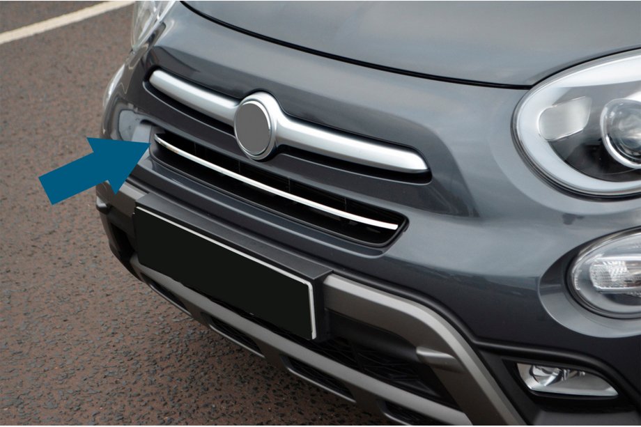 Fiat 500X 2014-2024 Stainless steel front bumper protector Image