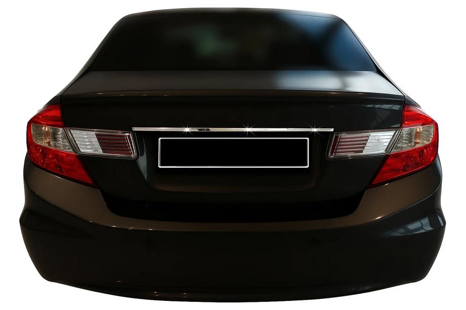 Honda Civic Sedan IX 2011-2016 Chrome trim above license plate (stainless steel) Image