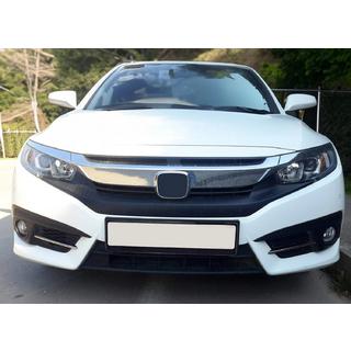 Fog Light Covers OmsaLine (2 pcs, Stainless Steel) Honda Civic Sedan X 2016-2021 photo 3