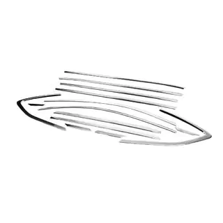 Full window trim set (14 pcs, stainless steel) photo 3