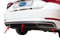 Skoda Superb 2015-2024 Rear Bumper End Trim OmsaLine (3 pcs, Stainless Steel) photo 1