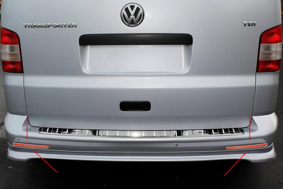 Volkswagen T6 2015-2024 Rear reflector covers (2 pcs, stainless steel) Image