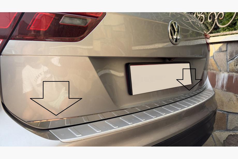 Volkswagen Tiguan 2016-2023 Trunk trim stainless steel Photo 5