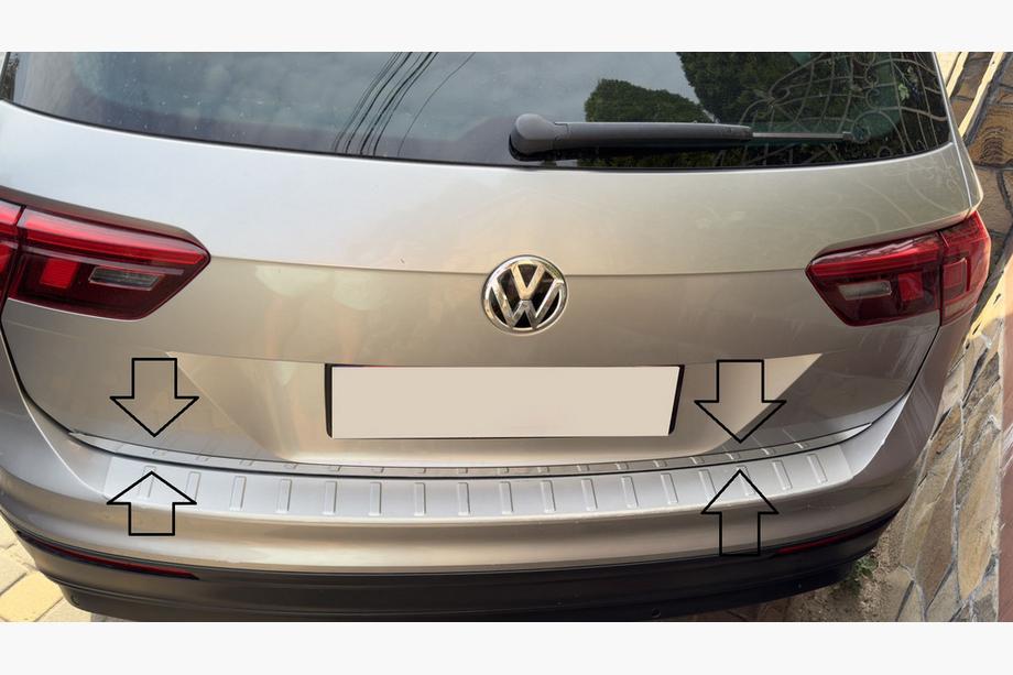Volkswagen Tiguan 2016-2023 Trunk trim stainless steel Photo 7