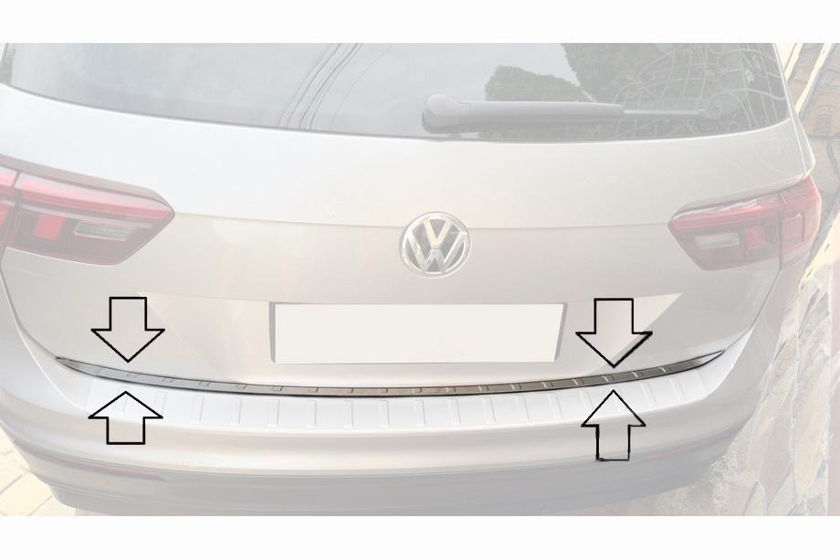 Volkswagen Tiguan 2016-2023 Trunk trim stainless steel Photo 4
