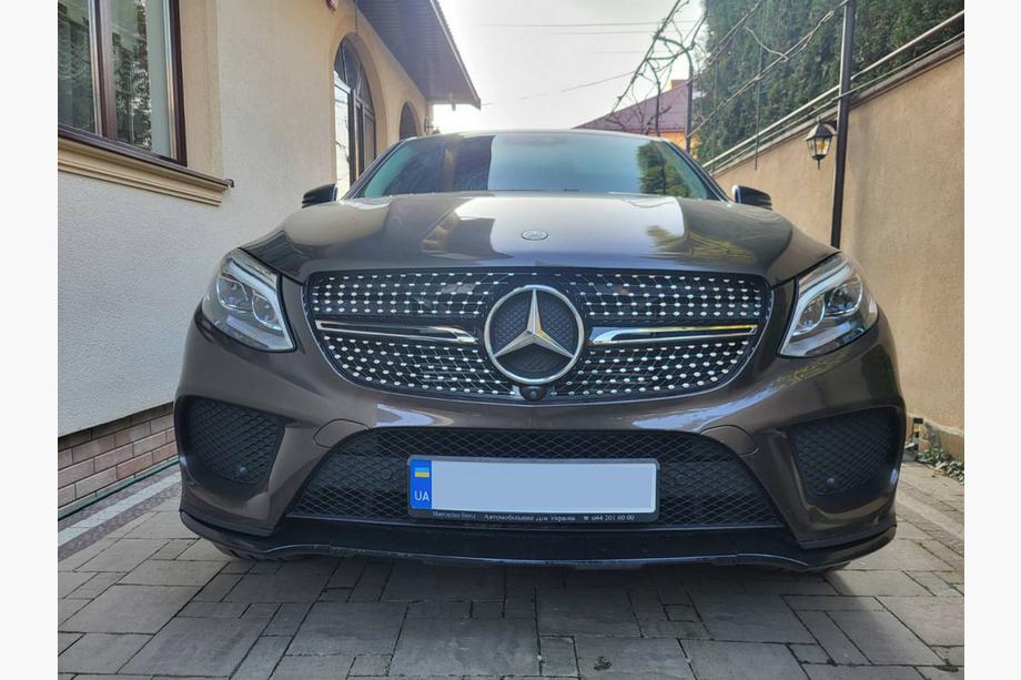 Mercedes GLE coupe C292 2015-2019 Tuning Front Grille (Diamond Silver) With camera mount Image