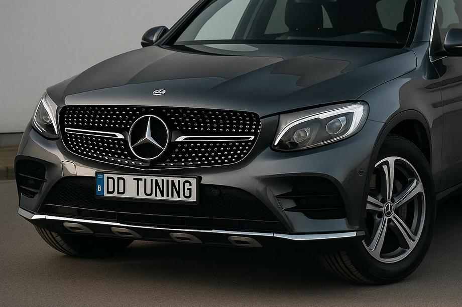 Mercedes GLC coupe C253 2016-2023 Front Grille Diamond Black (2015-2019) With camera mount Image