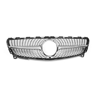 Front Grille Diamond Silver (2015-2018) Mercedes A-сlass W176 2012-2018 photo 4