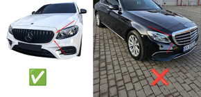 Mercedes E-сlass W213 2016-2023 Front Grille Diamond Black (for Avantgarde/AMG-Line/E43 AMG/E53 AMG 2016-2020) photo 5