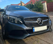 Mercedes C-class W205 2014-2021 Front Grille Diamond Silver (for Avantgarde/AMG-Line/C43 AMG) 2014-2018, without camera photo 4