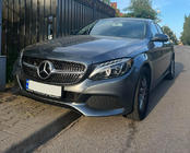 Mercedes C-class W205 2014-2021 Front Grille Diamond Silver (for Avantgarde/AMG-Line/C43 AMG) 2014-2018, without camera photo 5