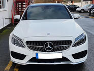 Mercedes C-class W205 2014-2021 Front Grille Diamond Silver (for Avantgarde/AMG-Line/C43 AMG) 2014-2018, without camera photo 17