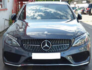 Mercedes C-class W205 2014-2021 Front Grille Diamond Silver (for Avantgarde/AMG-Line/C43 AMG) 2014-2018, without camera photo 20