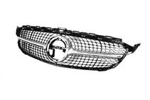 Mercedes C-class W205 2014-2021 Front Grille Diamond Silver (for Avantgarde/AMG-Line/C43 AMG) 2014-2018, without camera photo 13
