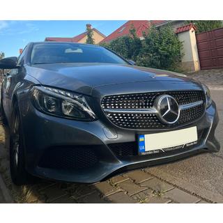 Front Grille Diamond Silver (for Avantgarde/AMG-Line/C43 AMG) Mercedes C-сlass W205 2014-2021 photo 4