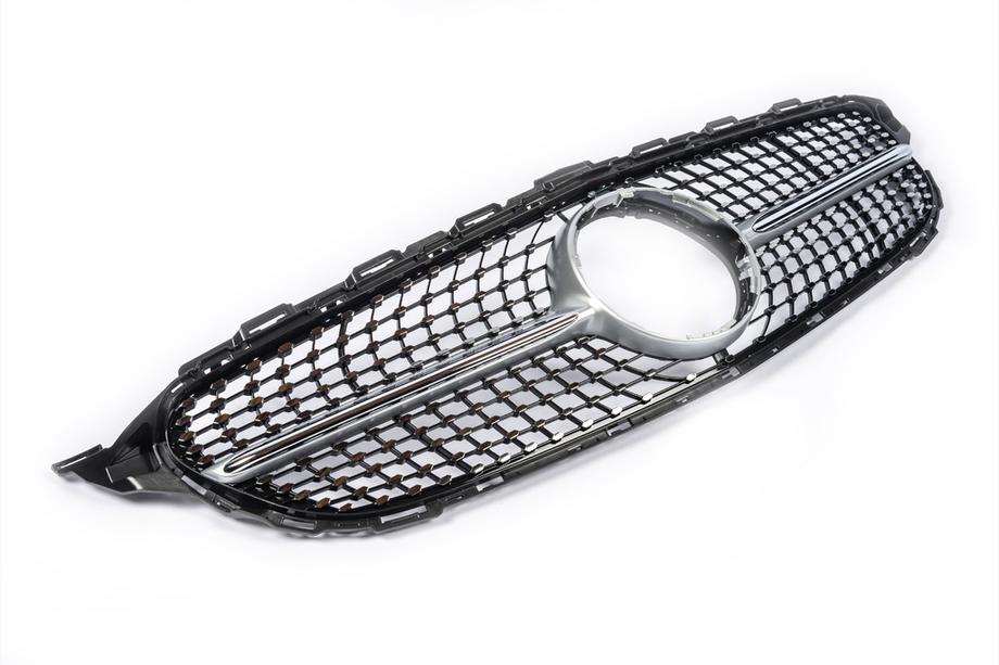Mercedes C-class W205 2014-2021 Front Grille Diamond Silver (for Avantgarde/AMG-Line/C43 AMG) Photo 12