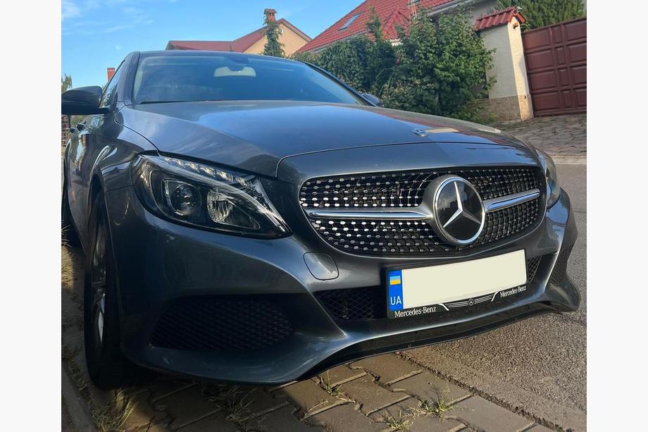 Mercedes C-class W205 2014-2021 Front Grille Diamond Silver (for Avantgarde/AMG-Line/C43 AMG) Photo 4