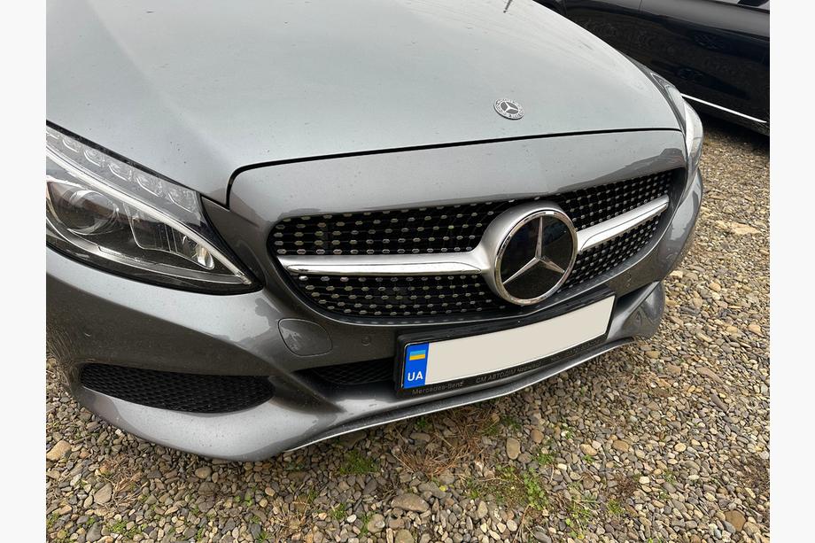 Mercedes C-class W205 2014-2021 Front Grille Diamond Silver (for Avantgarde/AMG-Line/C43 AMG) 2014-2018, without camera Image