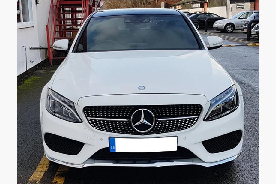 Mercedes C-class W205 2014-2021 Front Grille Diamond Silver (for Avantgarde/AMG-Line/C43 AMG) Photo 17
