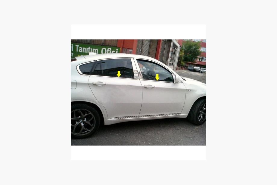 BMW X6 E71 2008–2014 Window Lower Trim Stainless Steel (4 pcs) Image